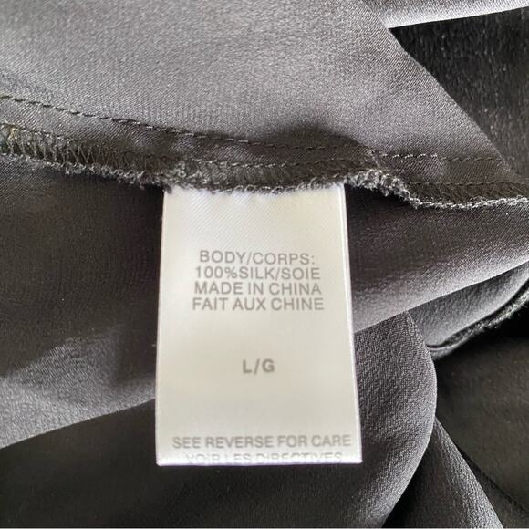 Cami NYC  NWTs Max Fringe 100% Silk Black Split Pants size large - Picture 6 of 8